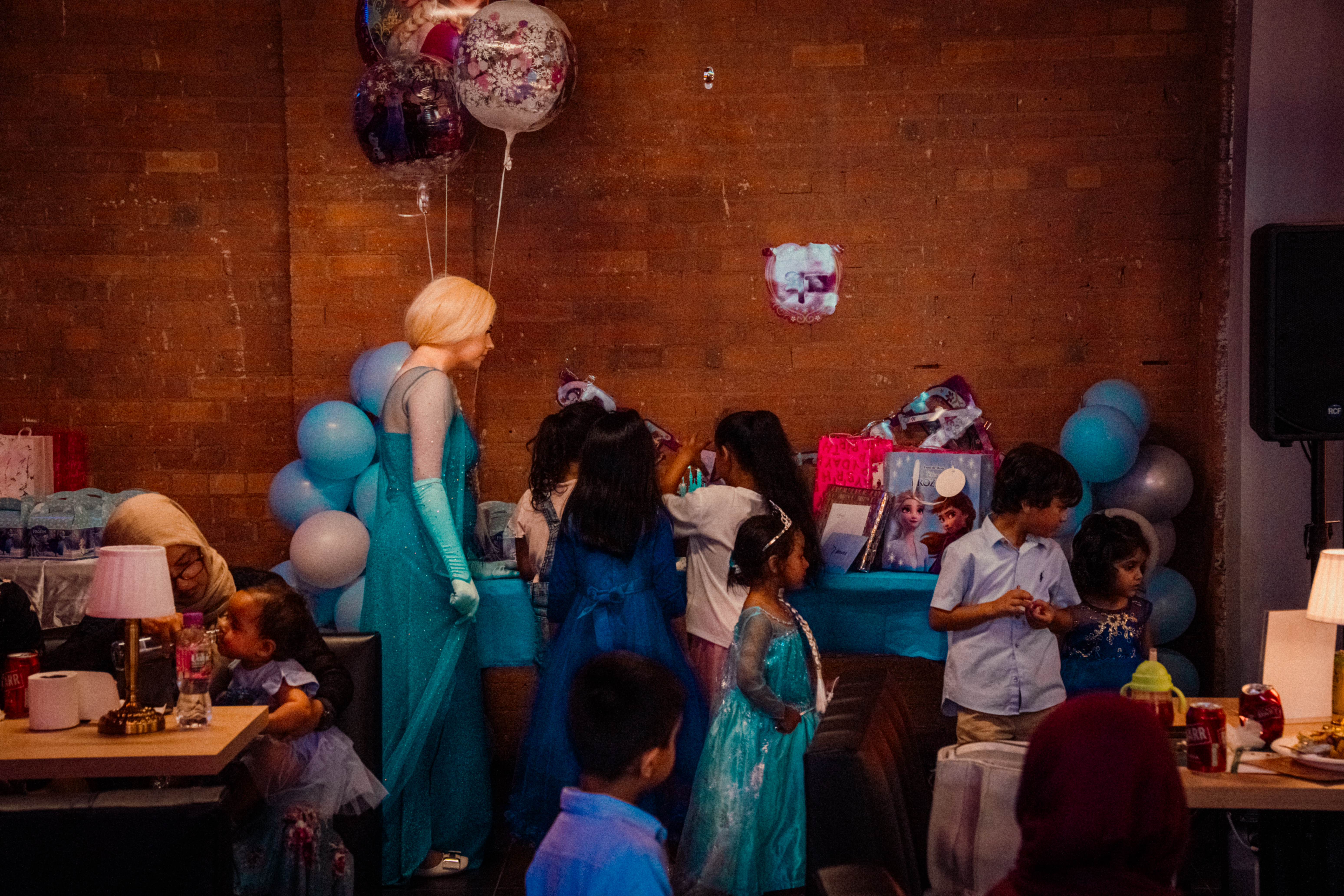Wide family shot, Sunday family event at AQ Foodhall Birmingham